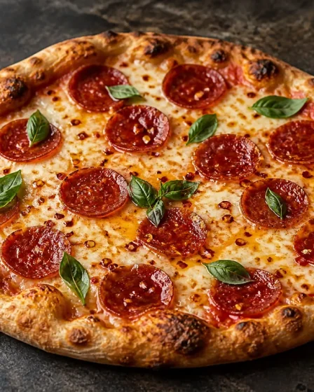 pizza hot honey au pepperoni et miel pimenté